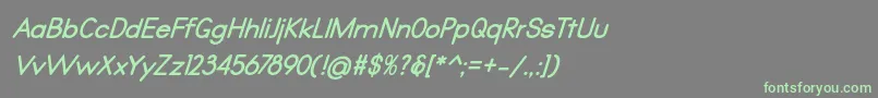 Qualio bold italic Font – Green Fonts on Gray Background