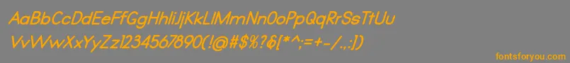 Lisätietoja Qualio bold italic-fontista Qualio bold italic-fontti – oranssit fontit harmaalla taustalla