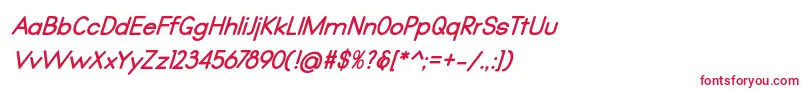 fuente Qualio bold italic – Fuentes Rojas Sobre Fondo Blanco