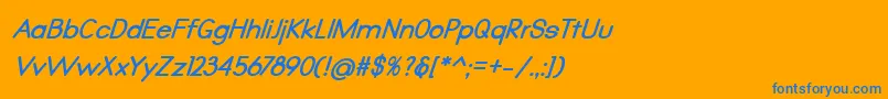 Qualio bold italic Font – Blue Fonts on Orange Background