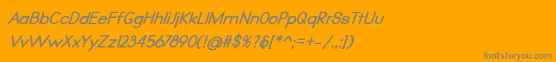 Qualio bold italic Font – Gray Fonts on Orange Background