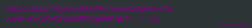 Qualio bold italic Font – Purple Fonts on Black Background