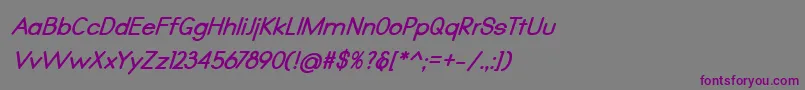Qualio bold italic Font – Purple Fonts on Gray Background