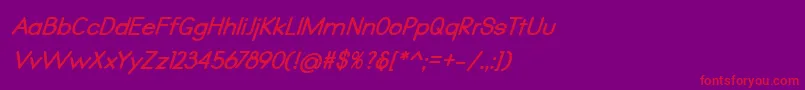 Qualio bold italic Font – Red Fonts on Purple Background