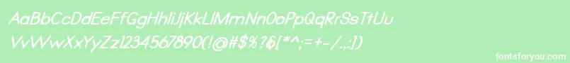 Qualio bold italic Font – White Fonts on Green Background