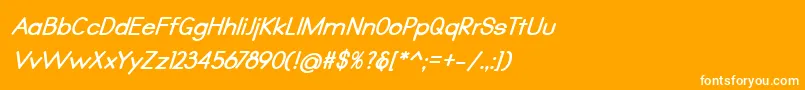 Qualio bold italic Font – White Fonts on Orange Background