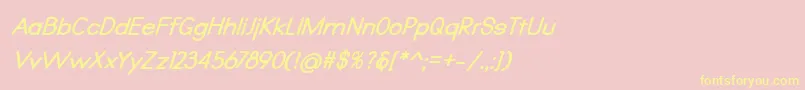 Qualio bold italic Font – Yellow Fonts on Pink Background