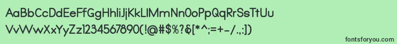 フォントQualio bold – 緑の背景に黒い文字