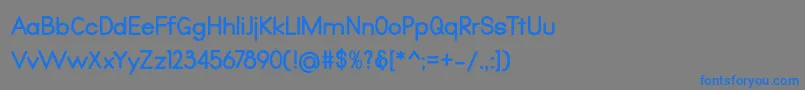 フォントQualio bold – 灰色の背景に青い文字