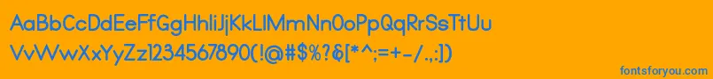 Шрифт Qualio bold – синие шрифты на оранжевом фоне