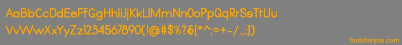 Шрифт Qualio bold – оранжевые шрифты на сером фоне