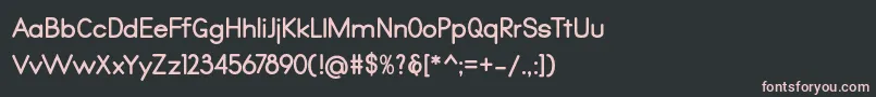 フォントQualio bold – 黒い背景にピンクのフォント