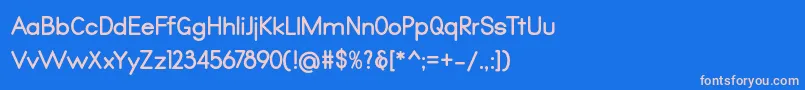 フォントQualio bold – ピンクの文字、青い背景