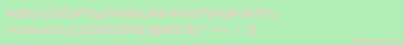 フォントQualio bold – 緑の背景にピンクのフォント