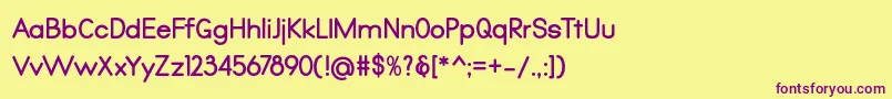 Шрифт Qualio bold – фиолетовые шрифты на жёлтом фоне