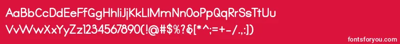 フォントQualio bold – 赤い背景に白い文字