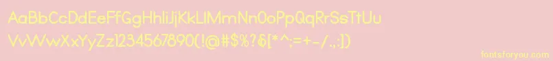 Шрифт Qualio bold – жёлтые шрифты на розовом фоне