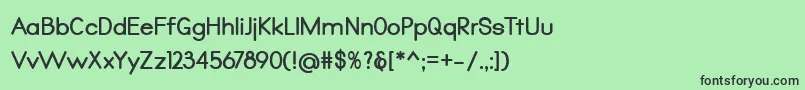 フォントQualio bold – 緑の背景に黒い文字