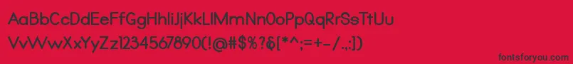 フォントQualio bold – 赤い背景に黒い文字