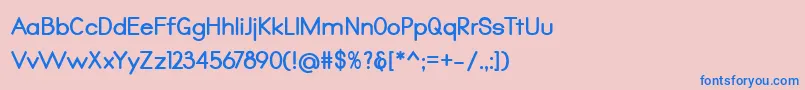 フォントQualio bold – ピンクの背景に青い文字