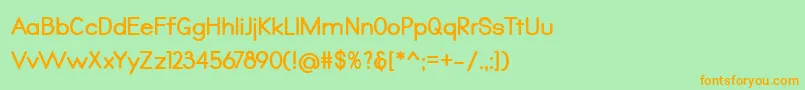 Qualio bold Font – Orange Fonts on Green Background