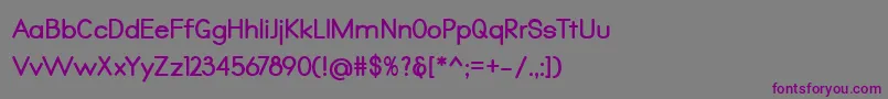 フォントQualio bold – 紫色のフォント、灰色の背景