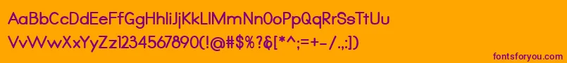 Qualio bold Font – Purple Fonts on Orange Background