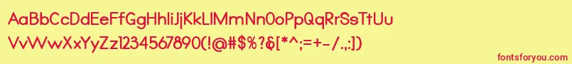 Qualio bold Font – Red Fonts on Yellow Background