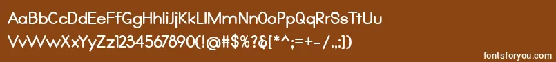 フォントQualio bold – 茶色の背景に白い文字