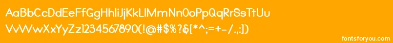 フォントQualio bold – オレンジの背景に白い文字