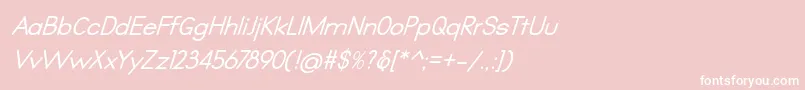 Qualio italic Font – White Fonts on Pink Background