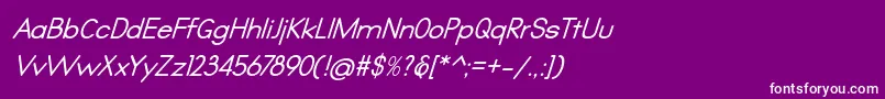 Qualio italic Font – White Fonts on Purple Background