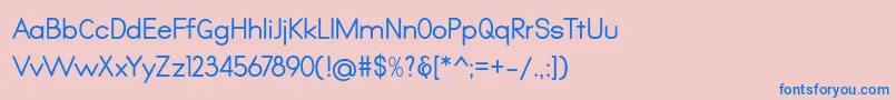 フォントQualio – ピンクの背景に青い文字