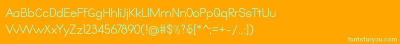 フォントQualio – オレンジの背景に緑のフォント