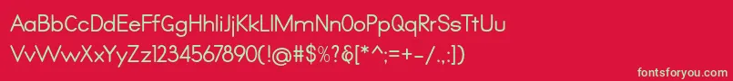 フォントQualio – 赤い背景に緑の文字