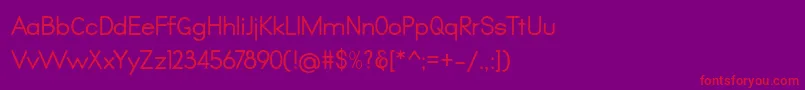 フォントQualio – 紫の背景に赤い文字