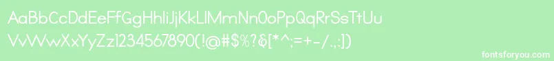 フォントQualio – 緑の背景に白い文字