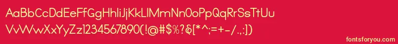 Qualio Font – Yellow Fonts on Red Background