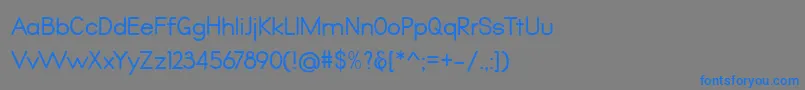 フォントQualio – 灰色の背景に青い文字