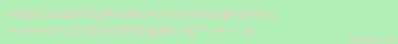 Qualio Font – Pink Fonts on Green Background