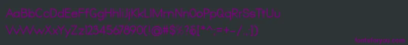 Czcionka Qualio – fioletowe czcionki na czarnym tle