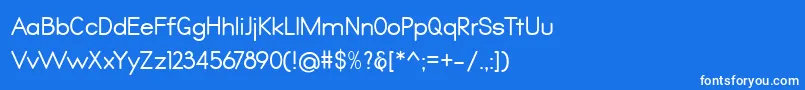 フォントQualio – 青い背景に白い文字
