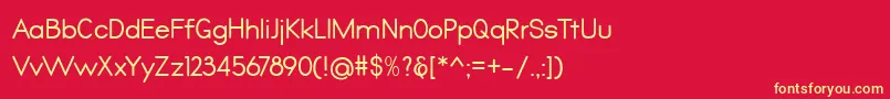 Qualio Font – Yellow Fonts on Red Background