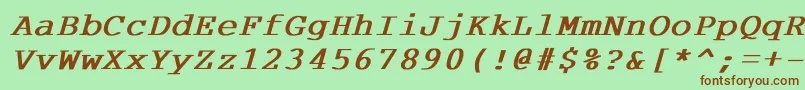 Courdlbi Font – Brown Fonts on Green Background