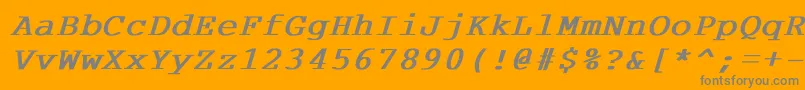 Courdlbi Font – Gray Fonts on Orange Background