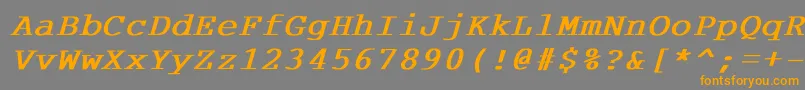 Courdlbi Font – Orange Fonts on Gray Background