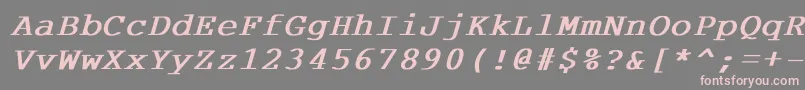 Courdlbi Font – Pink Fonts on Gray Background