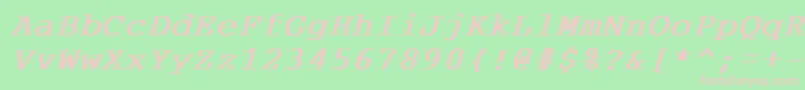 Courdlbi Font – Pink Fonts on Green Background