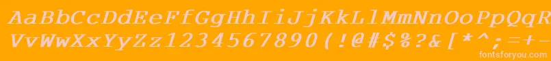 Courdlbi Font – Pink Fonts on Orange Background
