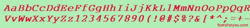 Courdlbi Font – Red Fonts on Green Background